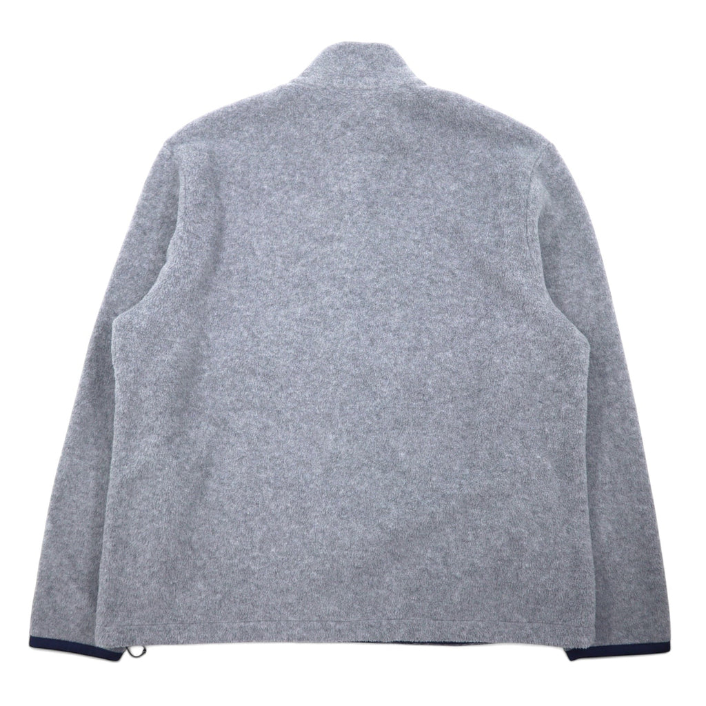 POLO GOLF RALPH LAUREN anni '90, giacca in pile con mezza cerniera a scatto, taglia XL, grigio, poliestere, coulisse