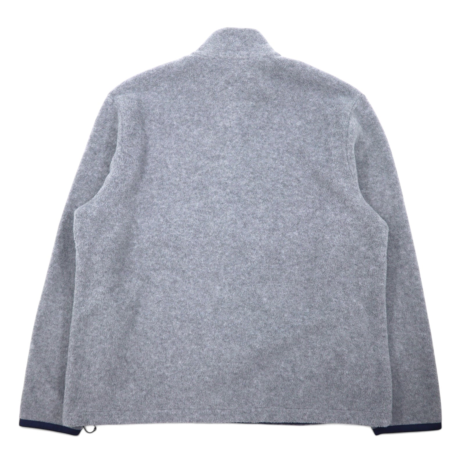 POLO GOLF RALPH LAUREN anni '90, giacca in pile con mezza cerniera a scatto, taglia XL, grigio, poliestere, coulisse