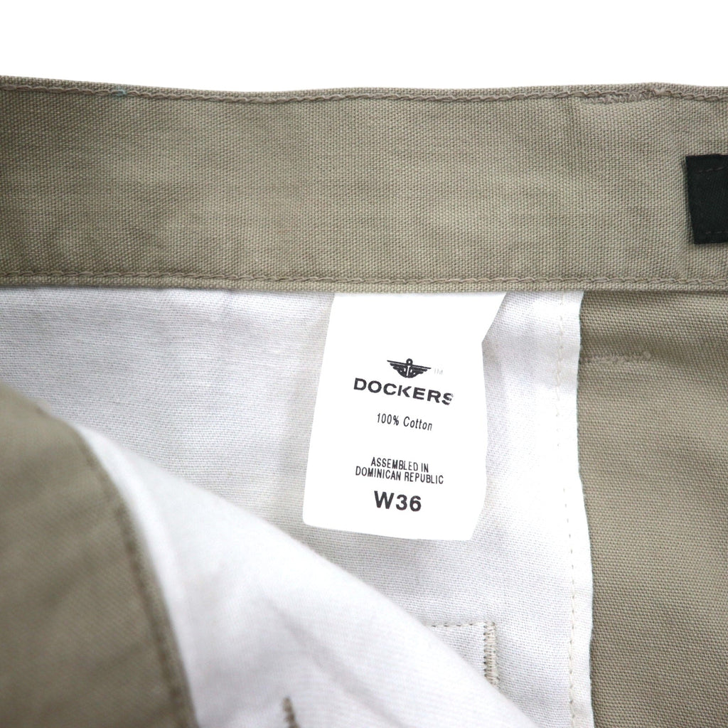 DOCKERS ( Levi's ) ダック キャンバス タック ショートパンツ ハーフパンツ L ベージュ コットン