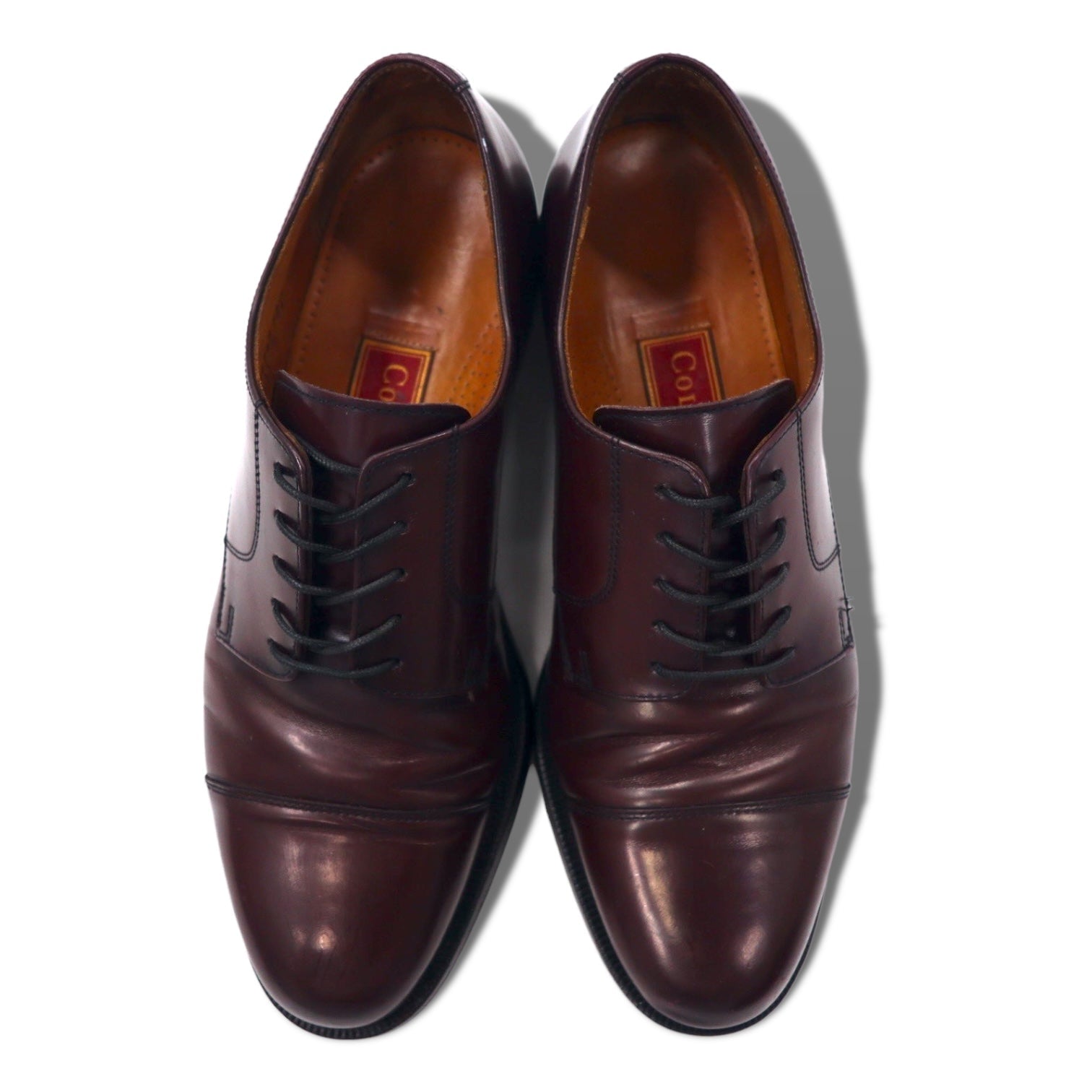 COLEHAAN CITY Scarpe stringate in pelle bordeaux con puntale dritto, taglia 28 cm, modello 08331