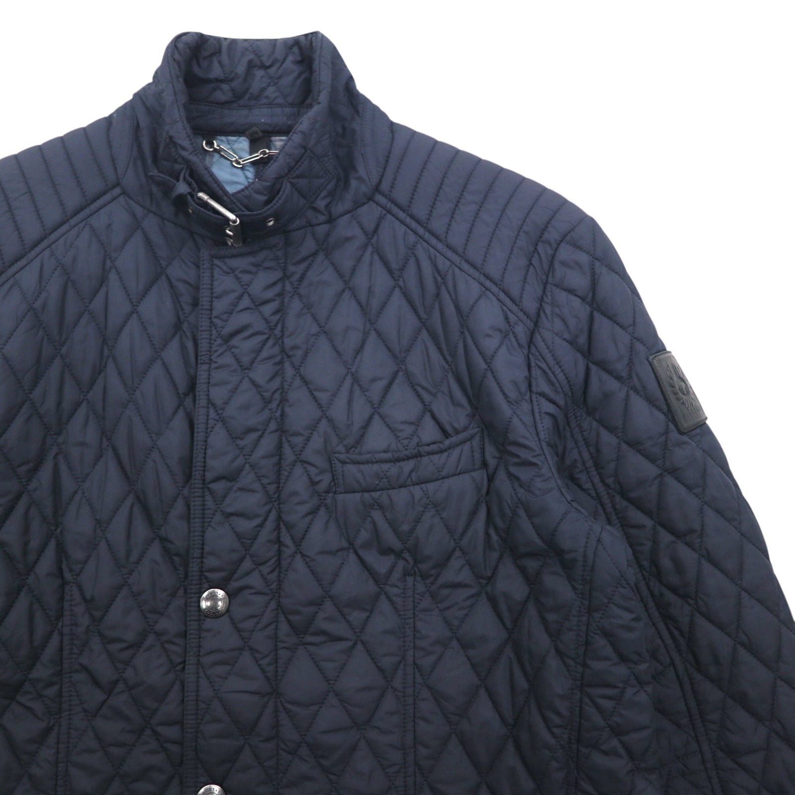 BELSTAFF キルティングジャケット Petersham Blazer LIMITED EDITION XXL 4ポケット 裏地チェック 中綿 チンストラップ 71050158 ルーマニア製