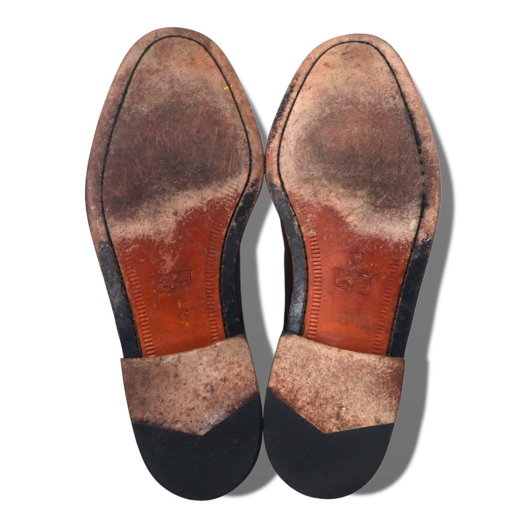 COLEHAAN CITY Scarpe stringate in pelle bordeaux con puntale dritto, taglia 28 cm, modello 08331