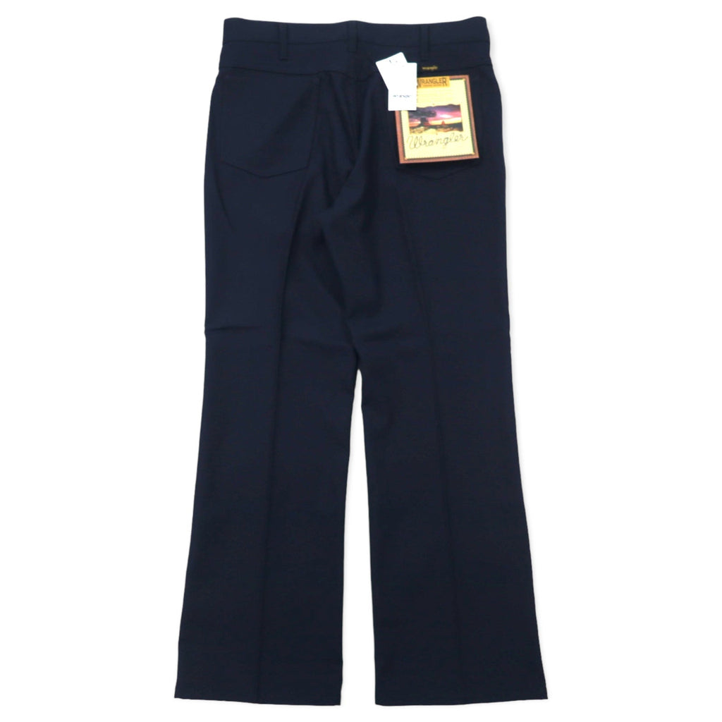 Wrangler Wrangler Slacks a zampa L blu navy poliestere con piega centrale WRANCHER DRESS WI1141-04L Articolo non utilizzato