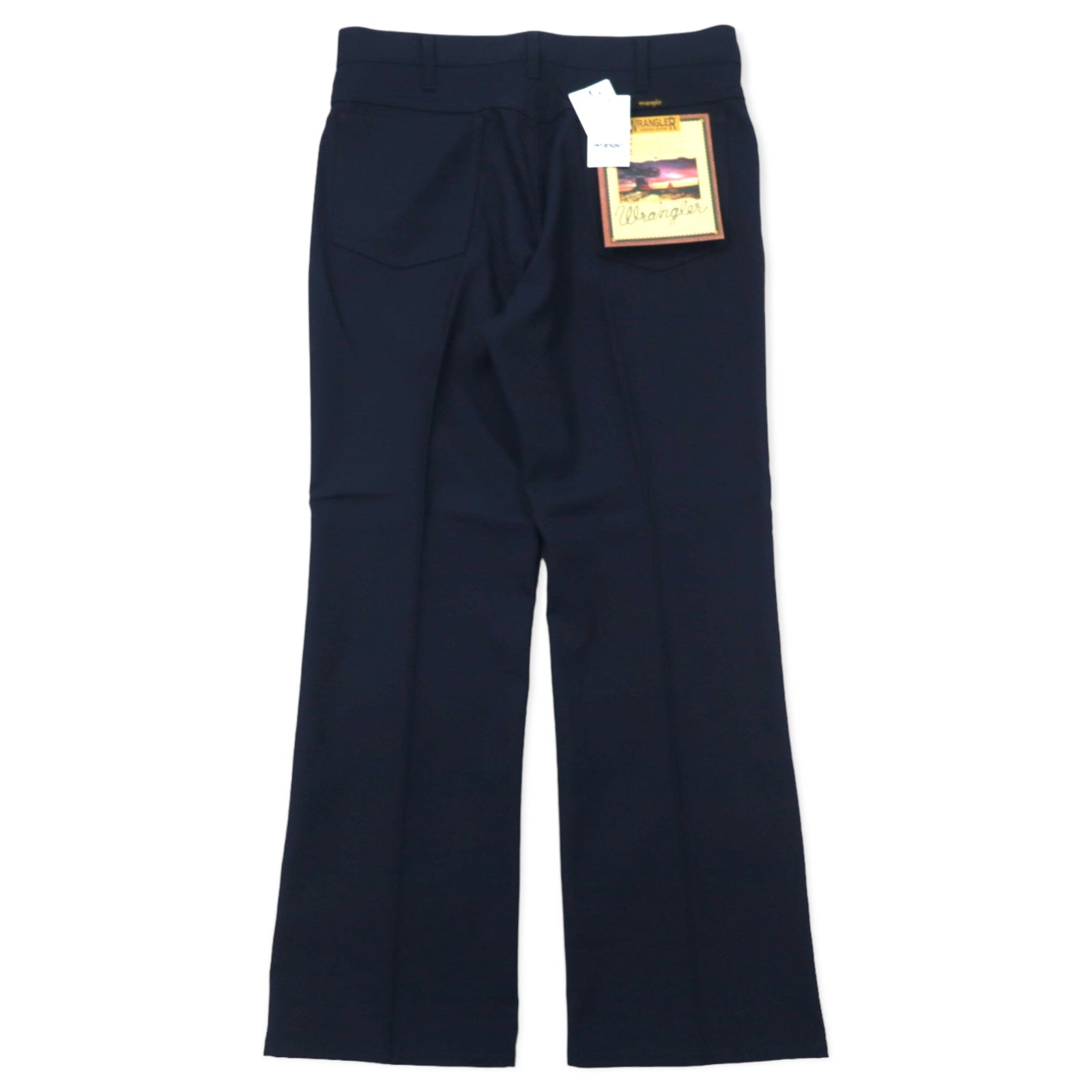 Wrangler Wrangler Slacks a zampa L blu navy poliestere con piega centrale WRANCHER DRESS WI1141-04L Articolo non utilizzato