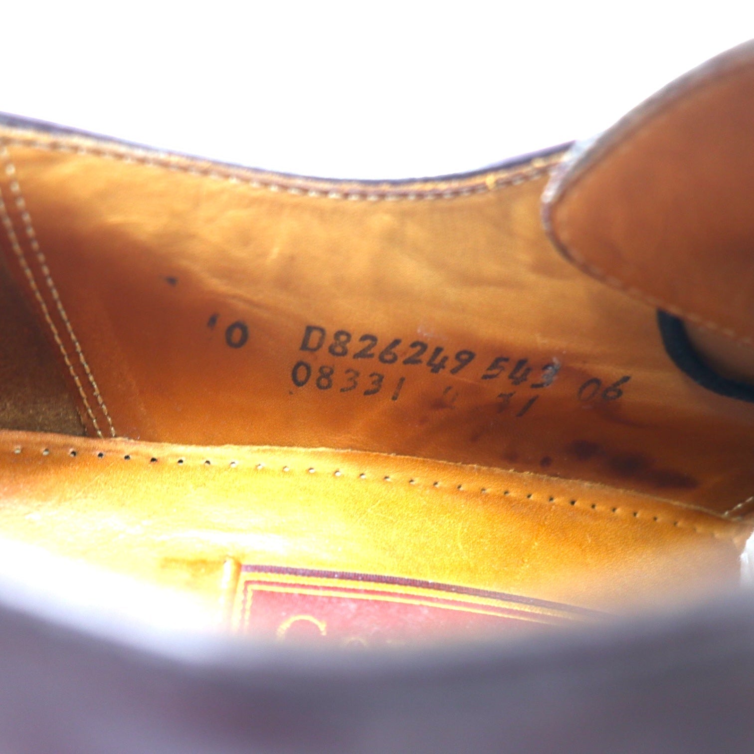 COLEHAAN CITY Scarpe stringate in pelle bordeaux con puntale dritto, taglia 28 cm, modello 08331