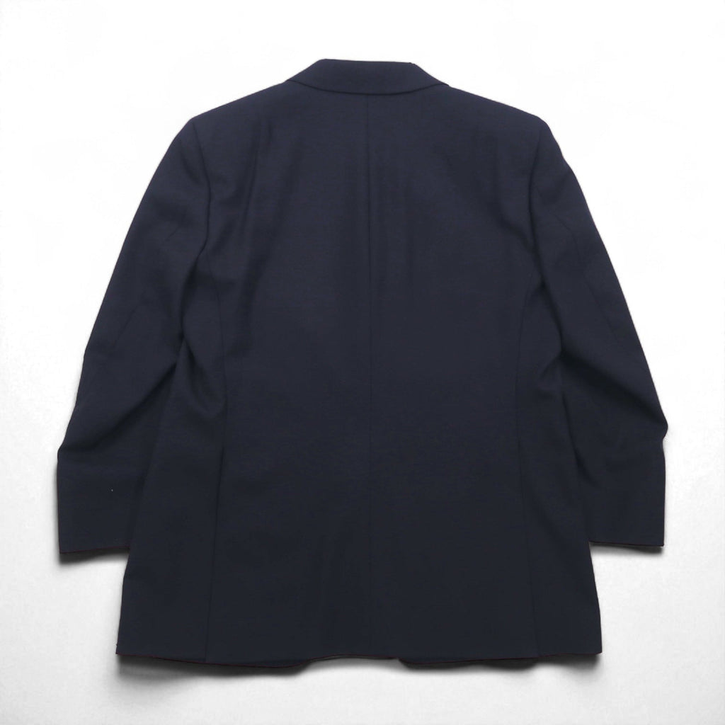 BURBERRY Giacca sartoriale 3 bottoni in misto cashmere, blazer blu navy, taglia S, lana, bottoni dorati, made in Japan