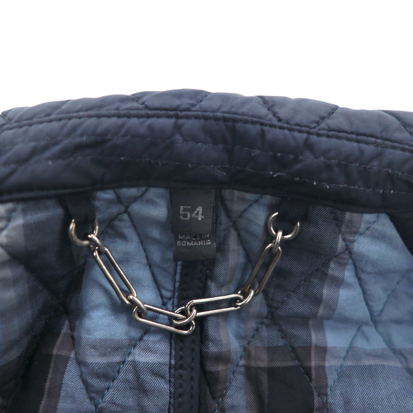 BELSTAFF キルティングジャケット Petersham Blazer LIMITED EDITION XXL 4ポケット 裏地チェック 中綿 チンストラップ 71050158 ルーマニア製