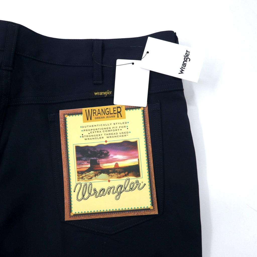 Wrangler Wrangler Slacks a zampa L blu navy poliestere con piega centrale WRANCHER DRESS WI1141-04L Articolo non utilizzato