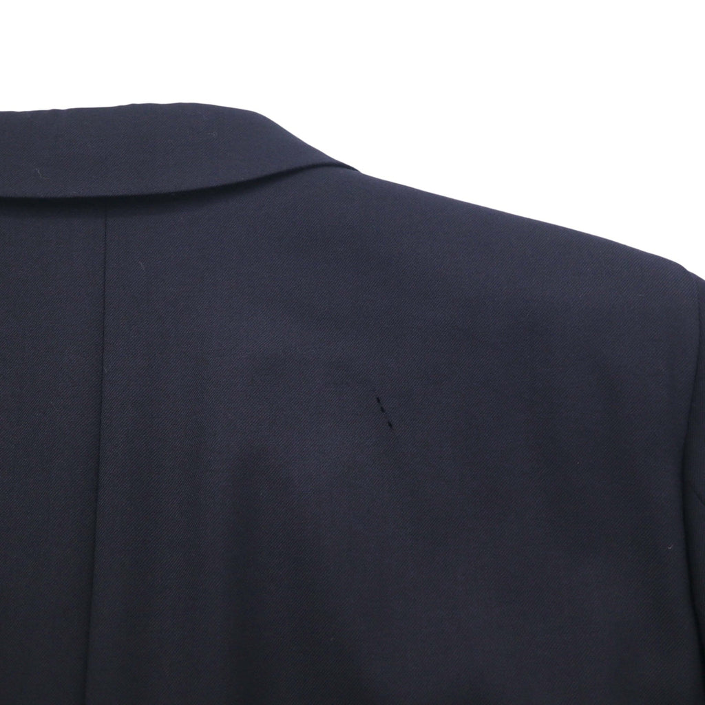 BURBERRY Giacca sartoriale 3 bottoni in misto cashmere, blazer blu navy, taglia S, lana, bottoni dorati, made in Japan