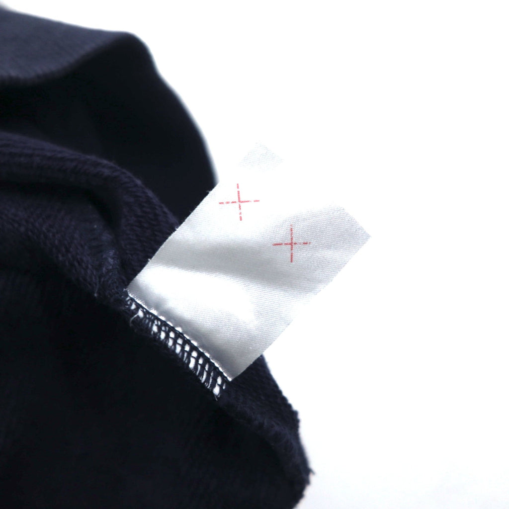 TOMMY HILFIGER anni '90 felpa navy con stampa scollo a V cotone made in Japan