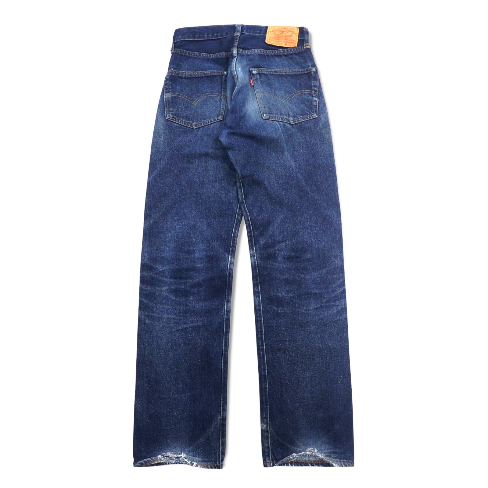 Levi's anni '90, Made in USA, Valencia Factory 501XX Big E Selvedge Jeans, Taglia S, Indaco Blu, Bottoni 555