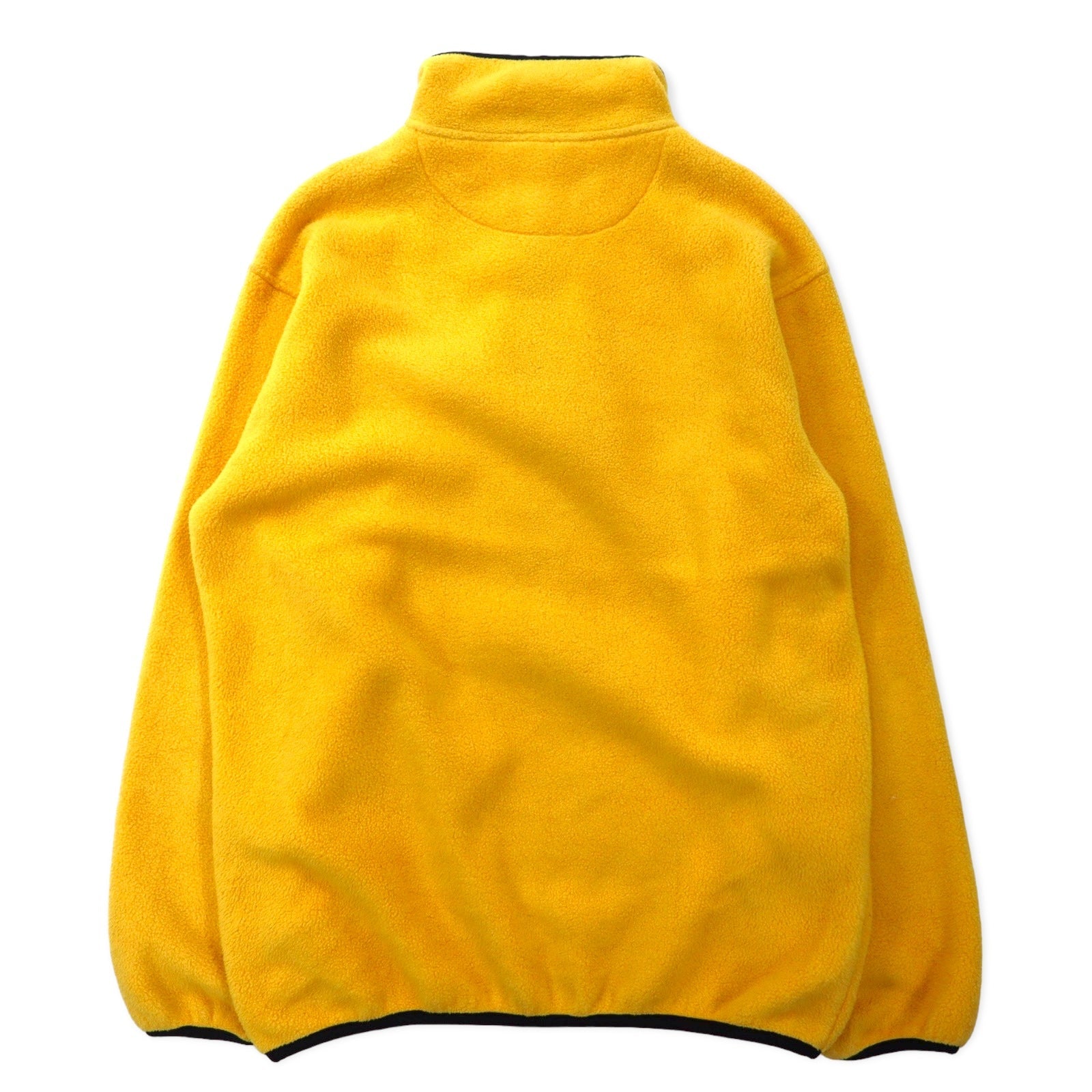 LANDS' END Made in USA Giacca in pile oversize mezza zip a scatto M Giallo POLARTEC Poliestere
