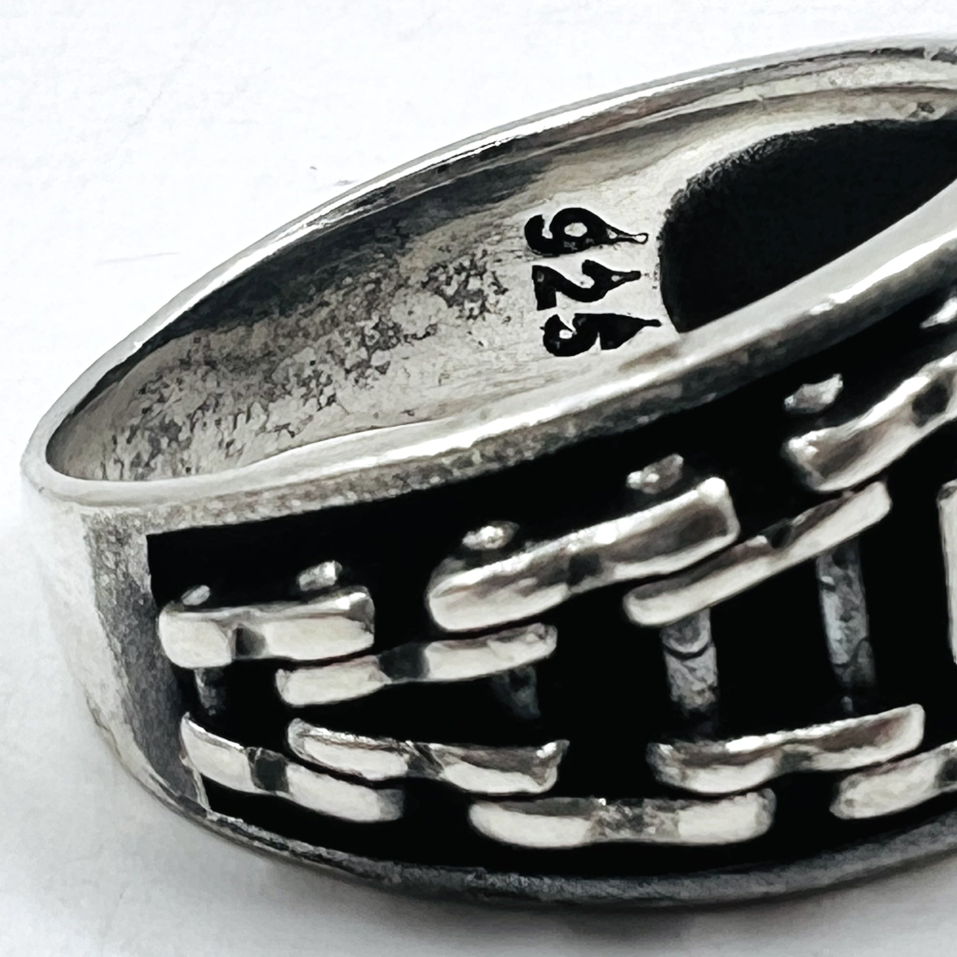 Anello Harley Davidson vintage con logo in argento 925, taglia 25.