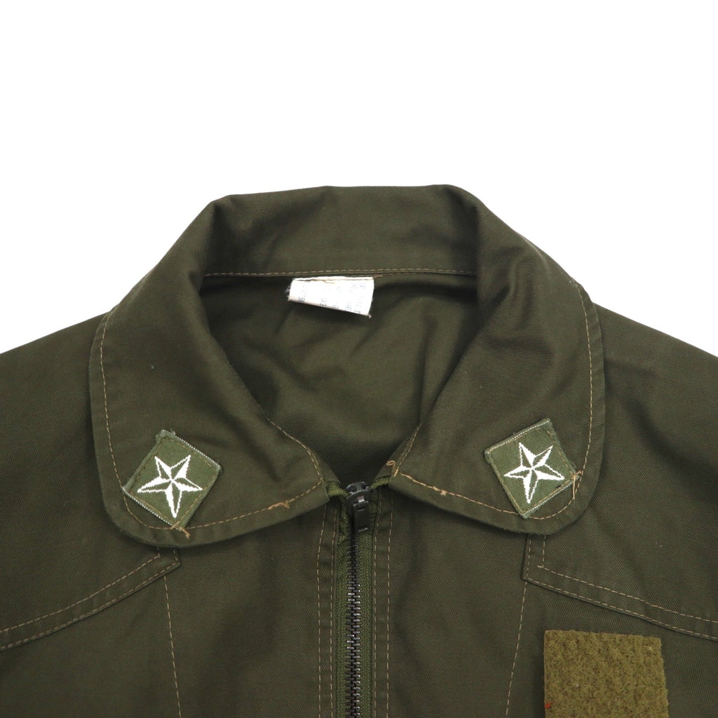 イタリア軍 MILITARE フライト ジャンプスーツ ツナギ オールインワン M カーキ コットン ミリタリー