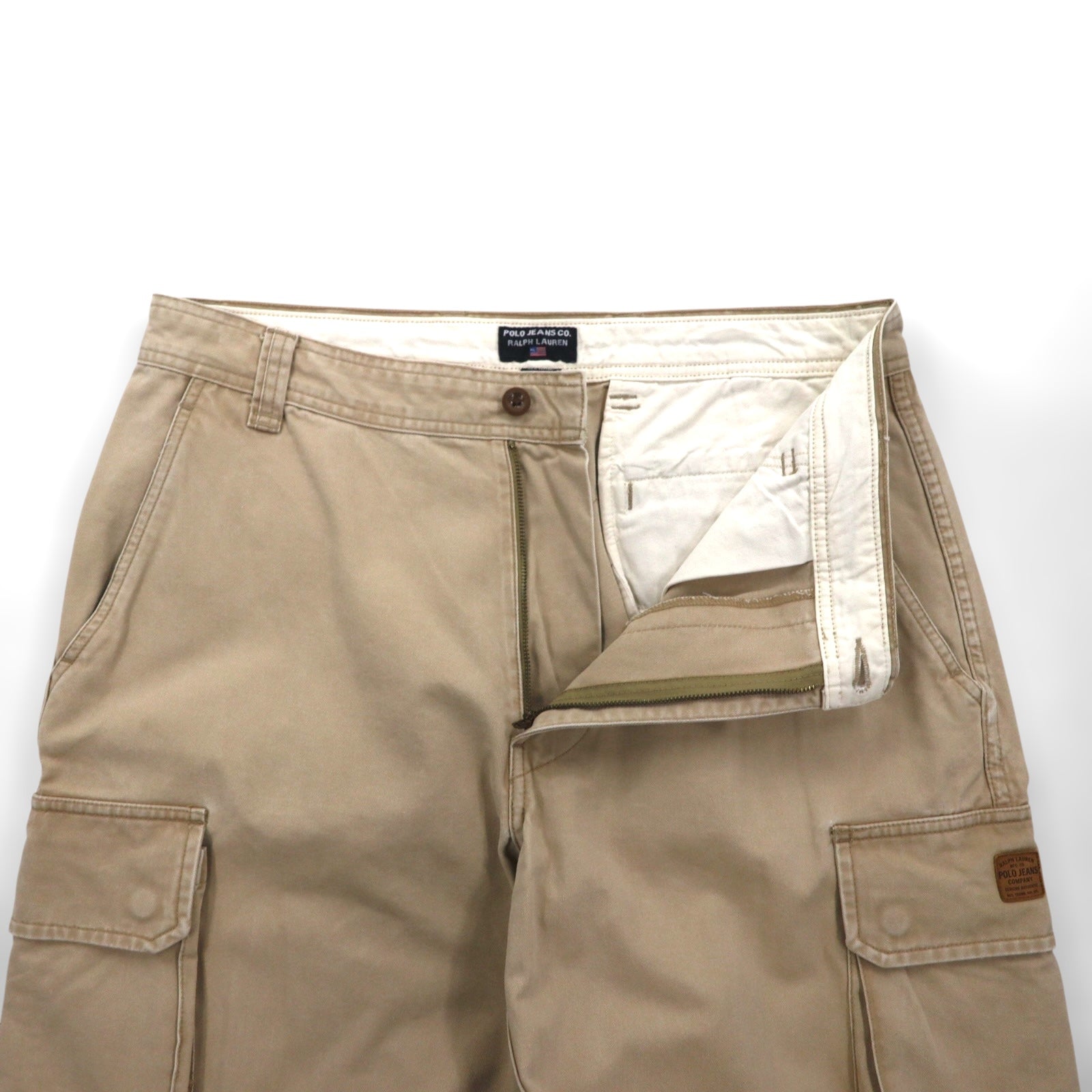 POLO JEANS CO. RALPH LAUREN 90年代 ワイド カーゴ チノパンツ L ベージュ ワーク
