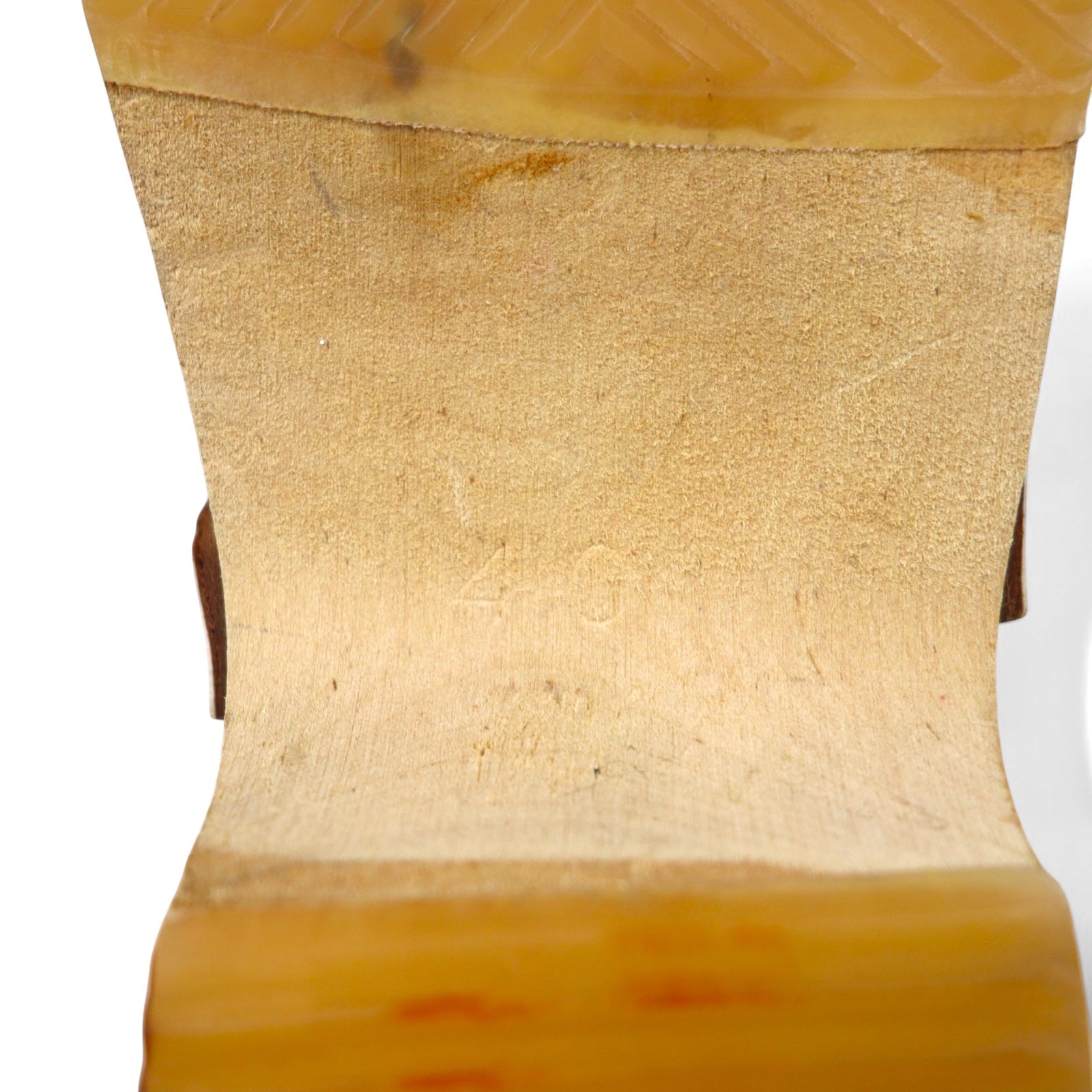 MOHEDA TOFFELN zoccoli sandali svedesi 25cm arancione pelle fantasia frutta