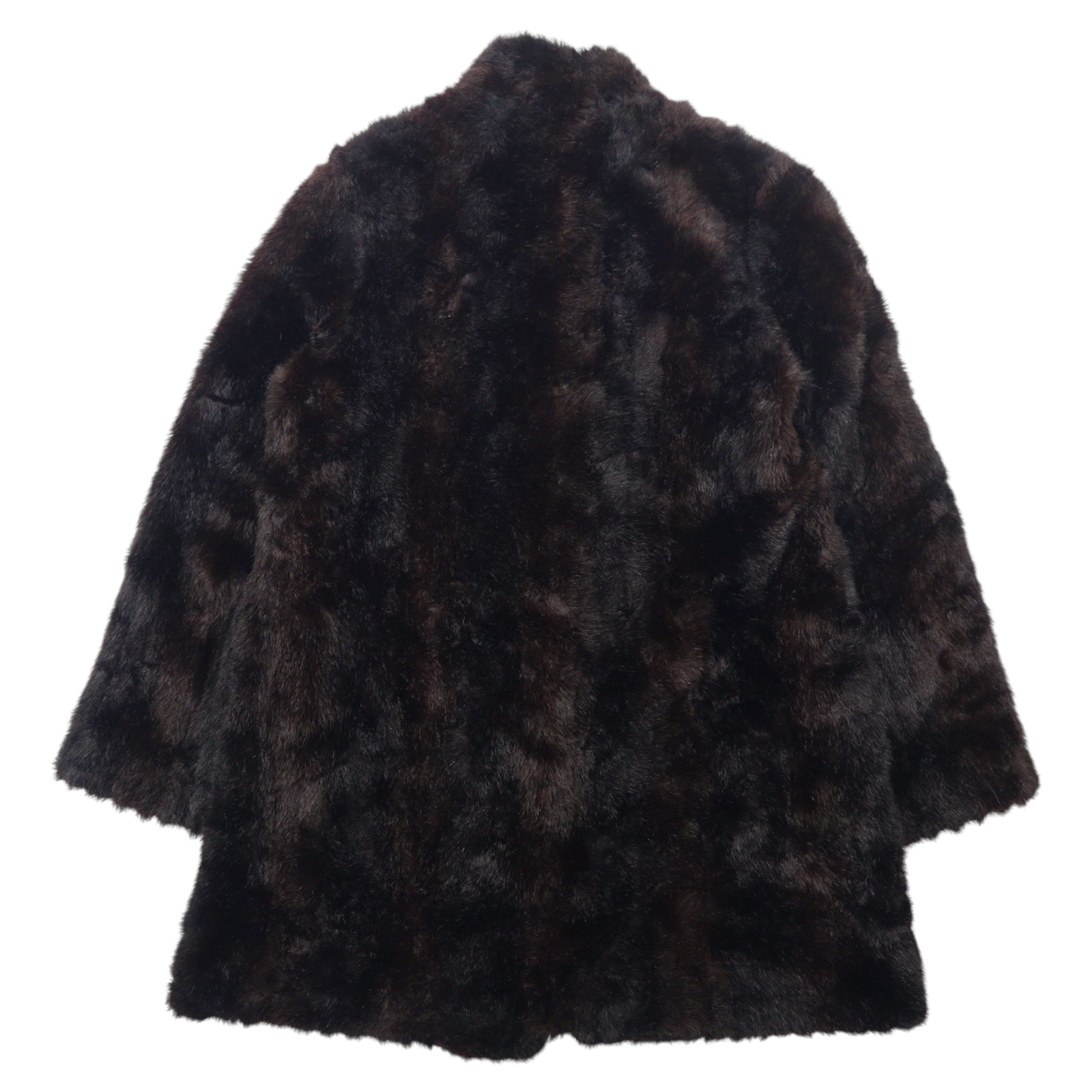 Anni '90 PASSPORT Cappotto in pelliccia sintetica L Marrone Acrilico