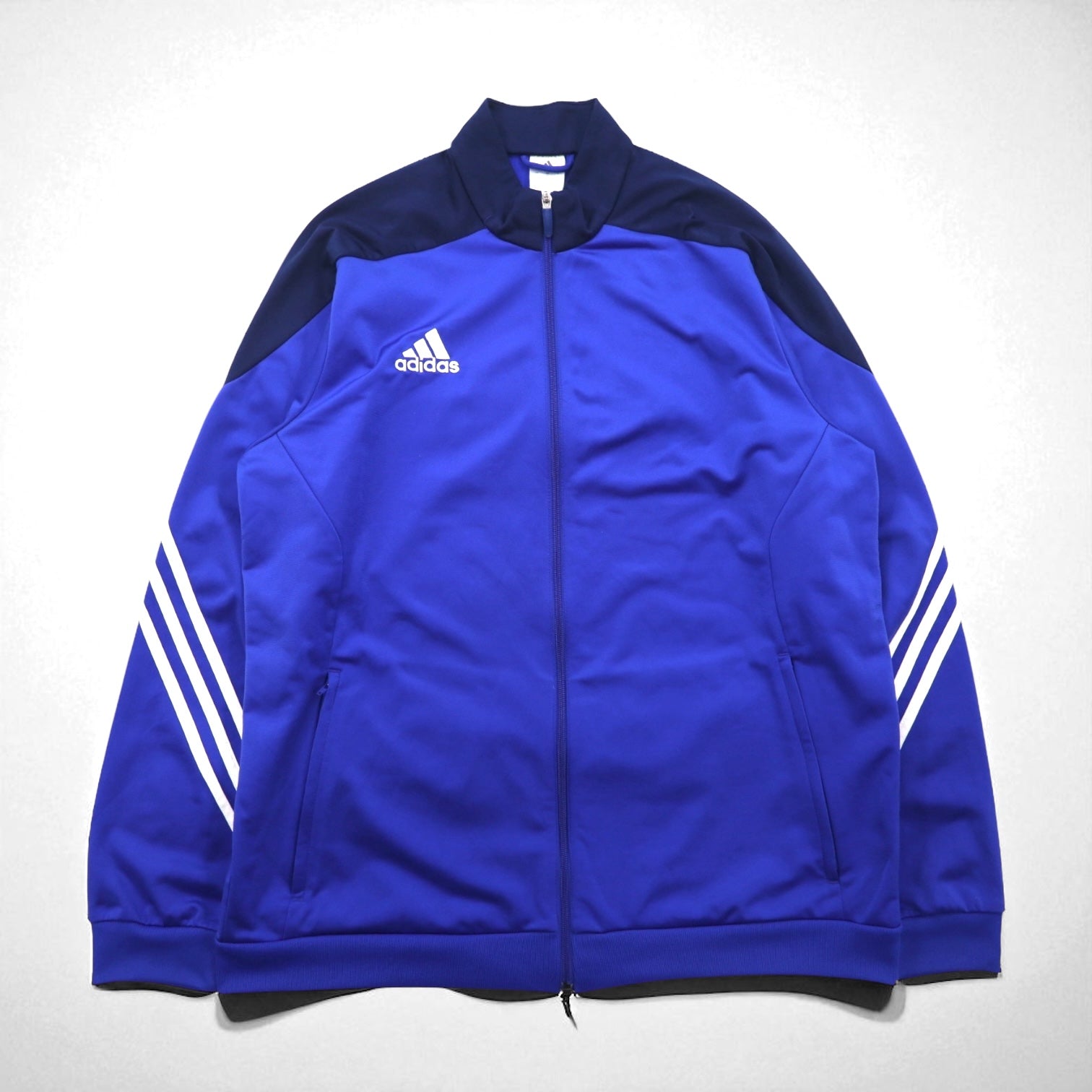 adidas Giacca da pista 3 strisce, in jersey, 4XL, blu, poliestere, F49711