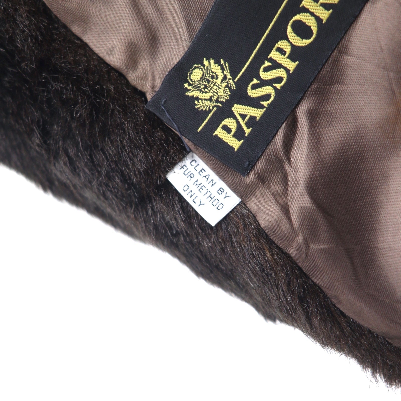 Anni '90 PASSPORT Cappotto in pelliccia sintetica L Marrone Acrilico