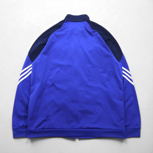 adidas Giacca da pista 3 strisce, in jersey, 4XL, blu, poliestere, F49711