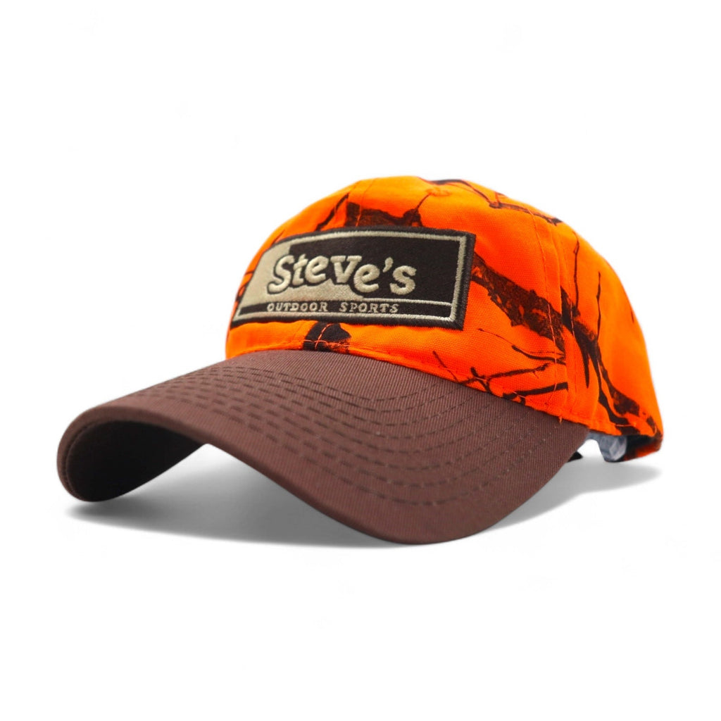 MOSSY OAK リアルツリーカモ アウトドアキャップ FREE ベルト オレンジ コットン Steve's