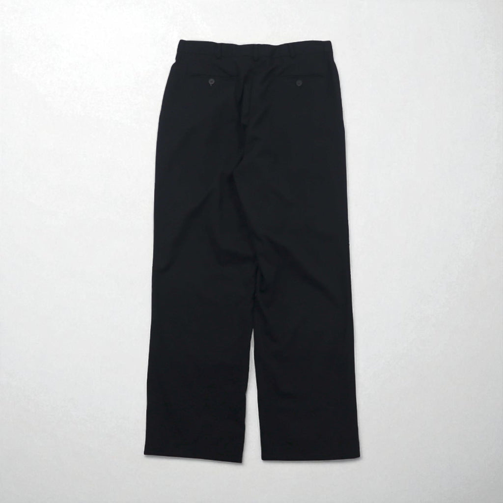 nautica anni '90 Super 100's Pantaloni larghi a due pinces L neri in lana