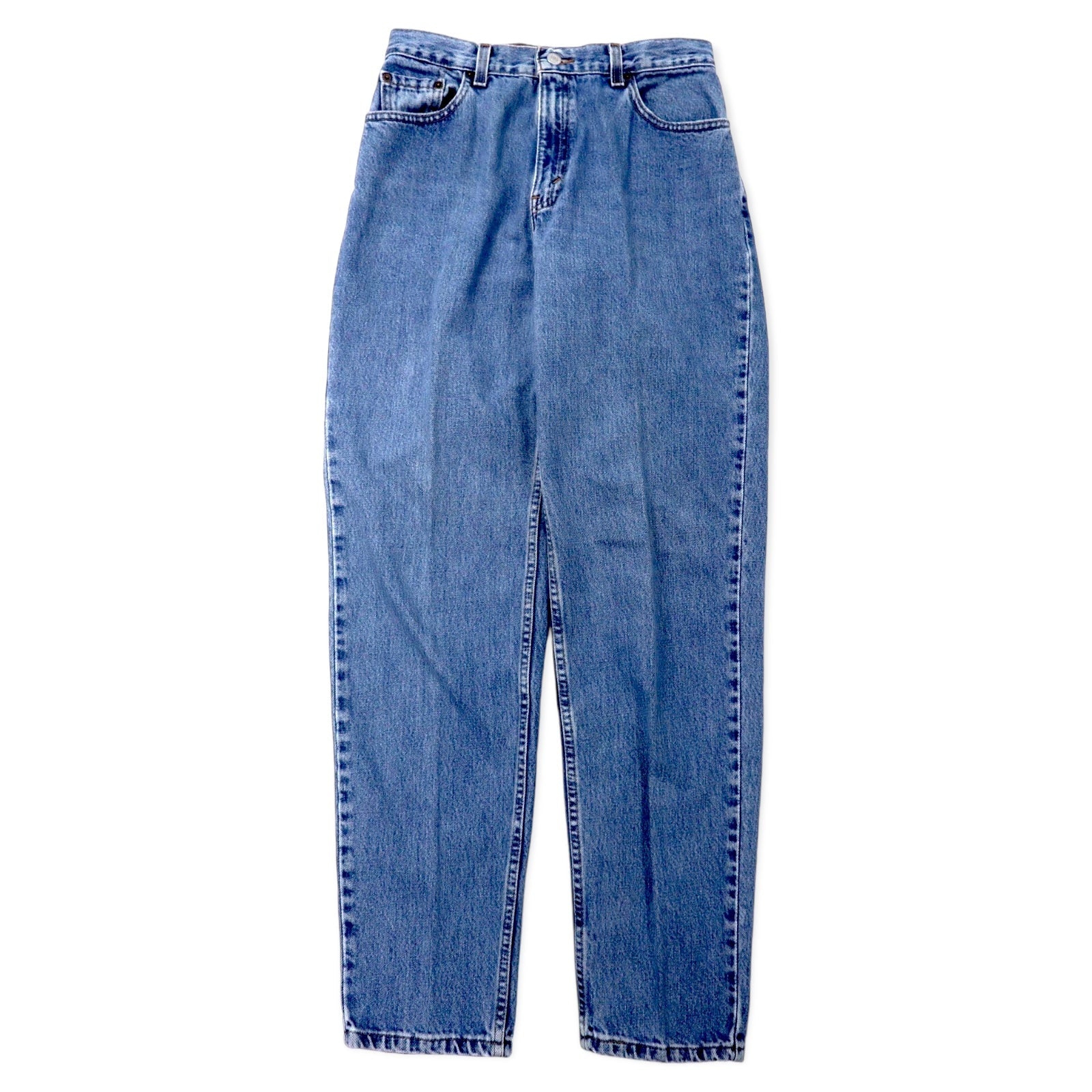 Levi's USA 90s 550 Relaxed Fit Tapered Jeans Taglia 10 Blu Ice Wash Cotone Bottone retro 512