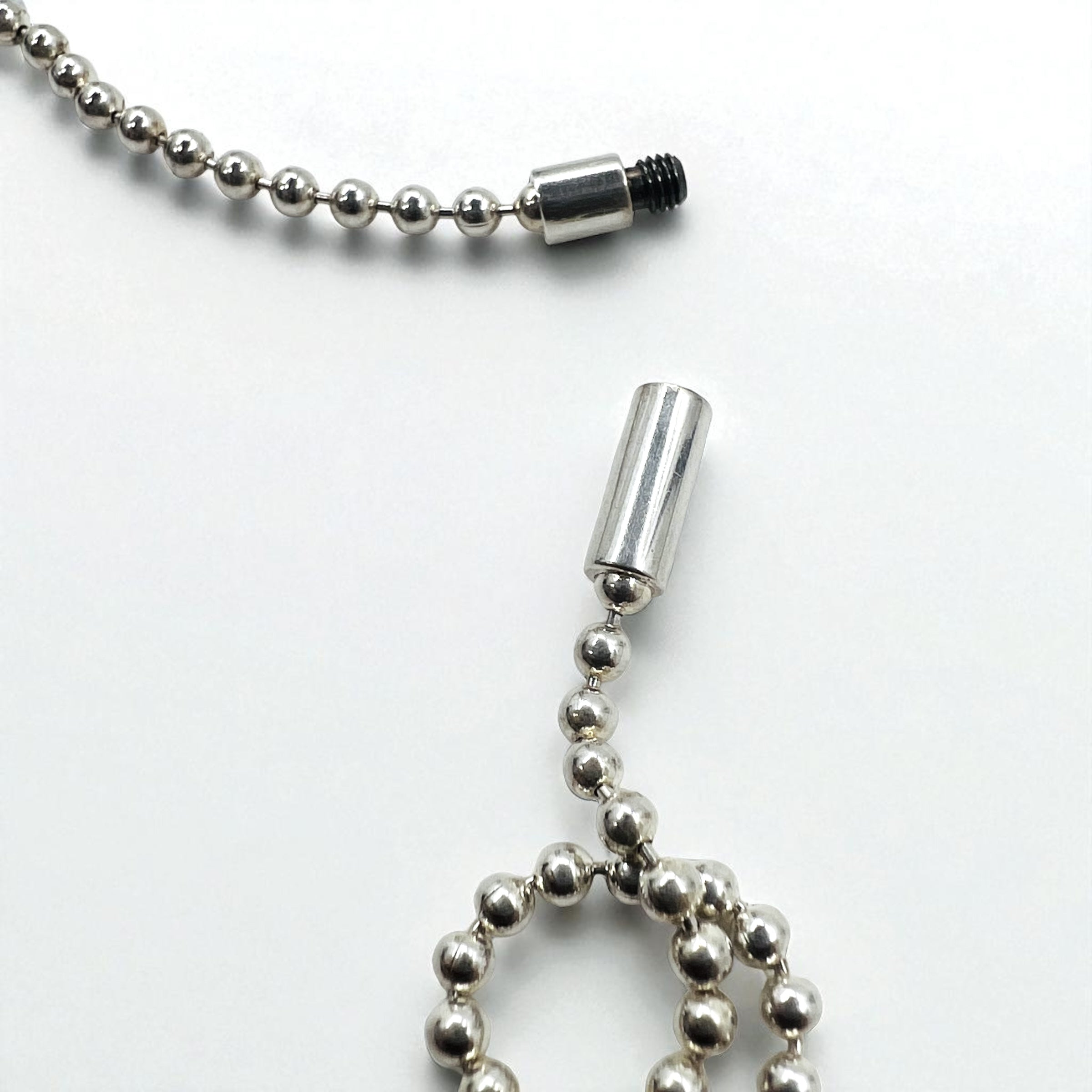 GUCCI Collana Choker con catena a palline vintage Argento 925 con placchetta logo Fabbricato in Italia