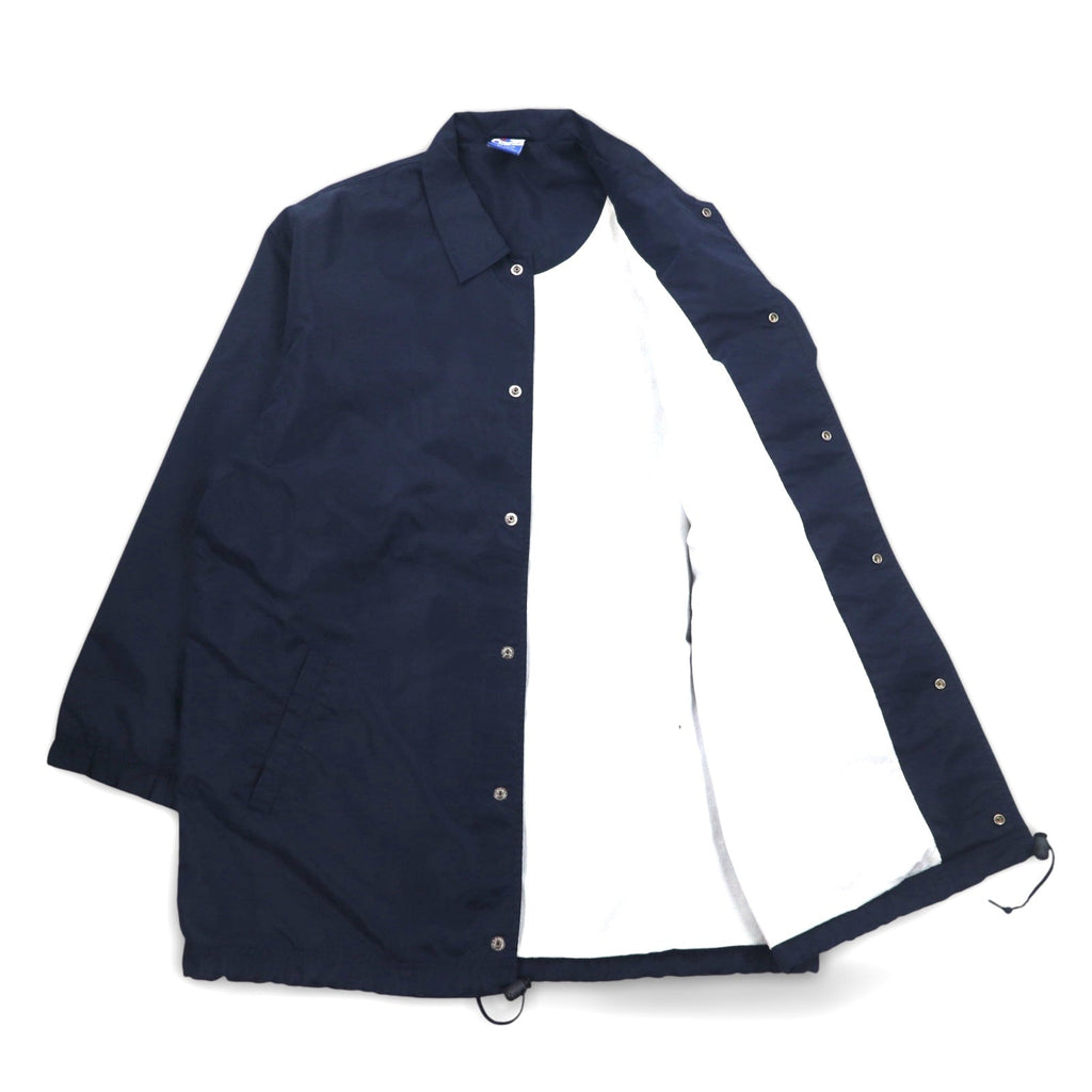 Champion anni '90 Giacca lunga allenatore M Navy Script Logo Stampa posteriore