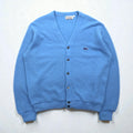 IZOD LACOSTE 70年代 糸巻きタグ ニット カーディガン L ブルー アクリル