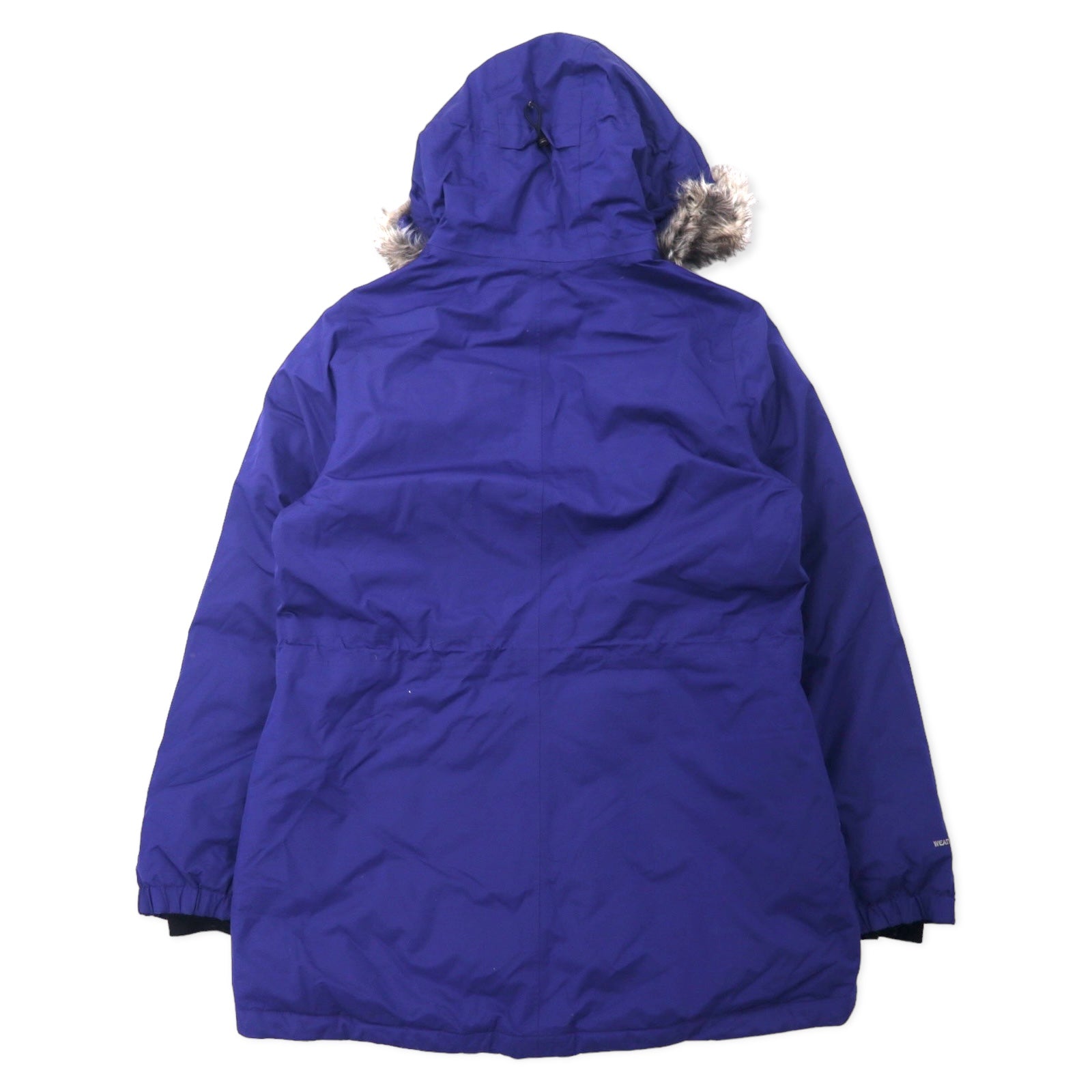 Eddie Bauer WeatherEdge Down Parka Cappotto Piumino L Blu Navy Poliestere Pelliccia Staccabile WEATHER EDGE