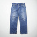 Levi's anni 2000 Euro Levi's 501 jeans taglia L indaco blu, chiusura con bottoni, 00501 0114 made in Polonia