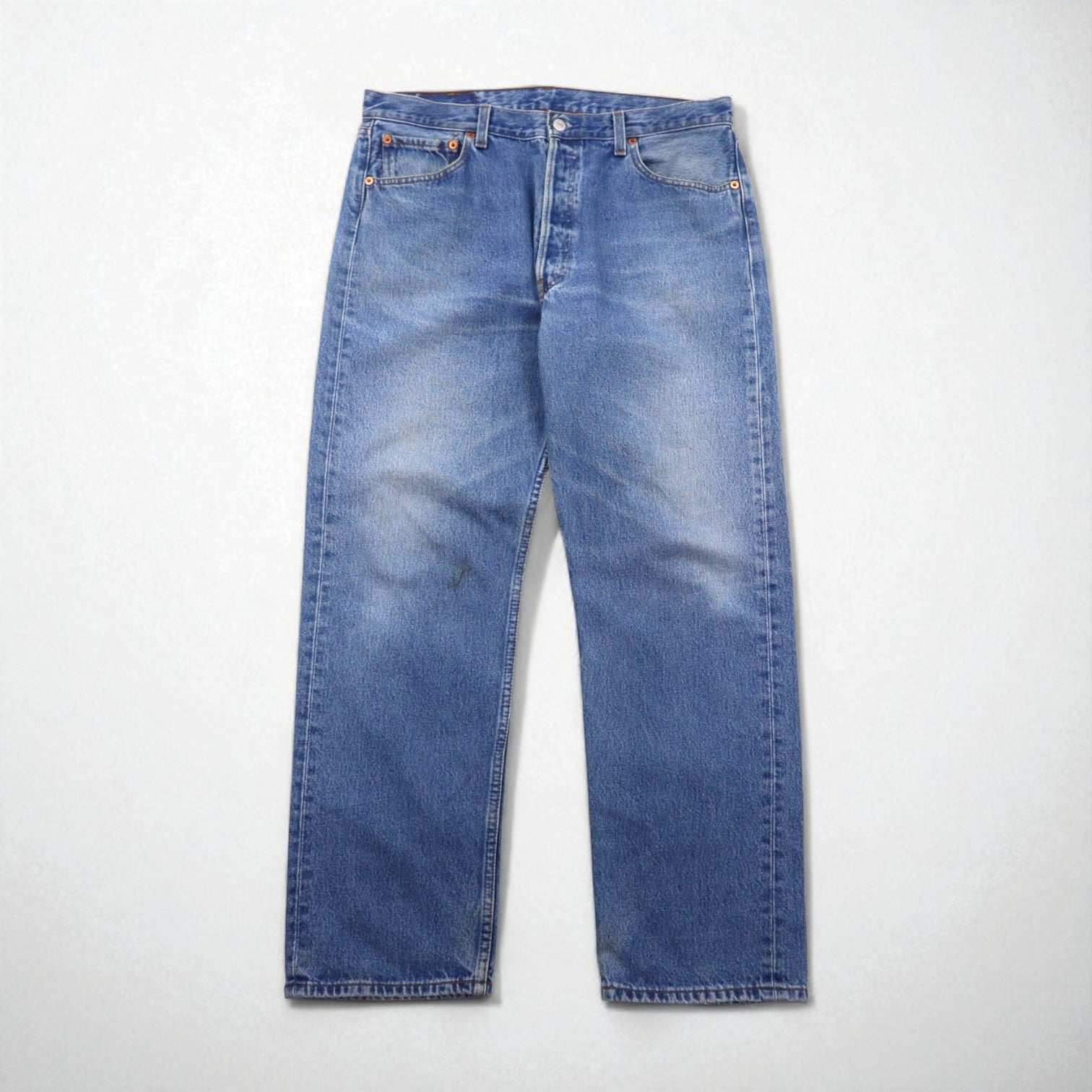 Levi's anni 2000 Euro Levi's 501 jeans taglia L indaco blu, chiusura con bottoni, 00501 0114 made in Polonia