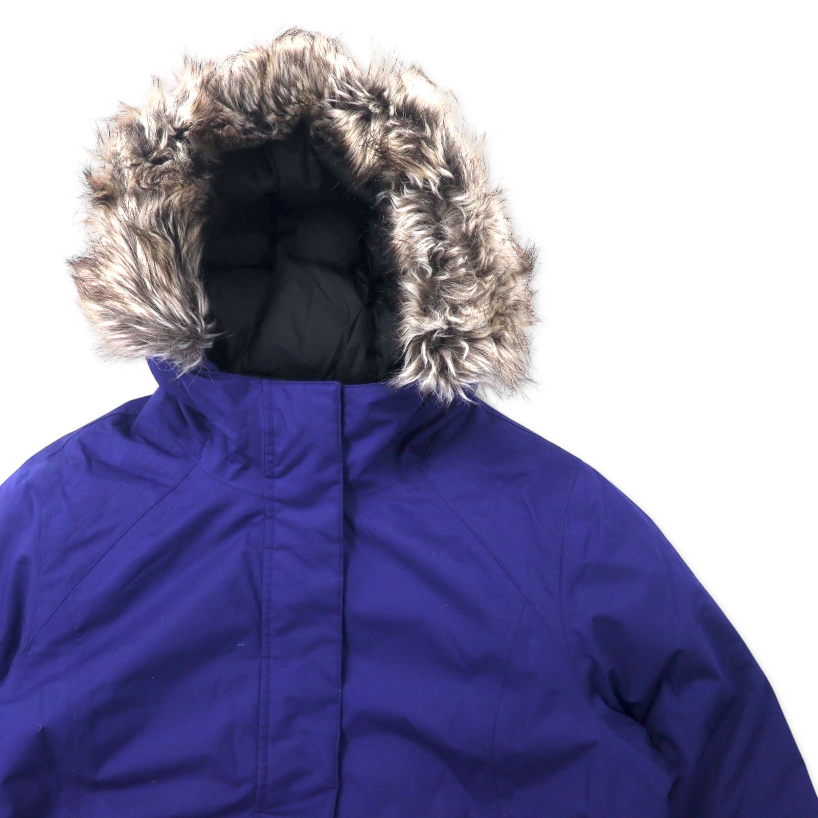 Eddie Bauer WeatherEdge Down Parka Cappotto Piumino L Blu Navy Poliestere Pelliccia Staccabile WEATHER EDGE