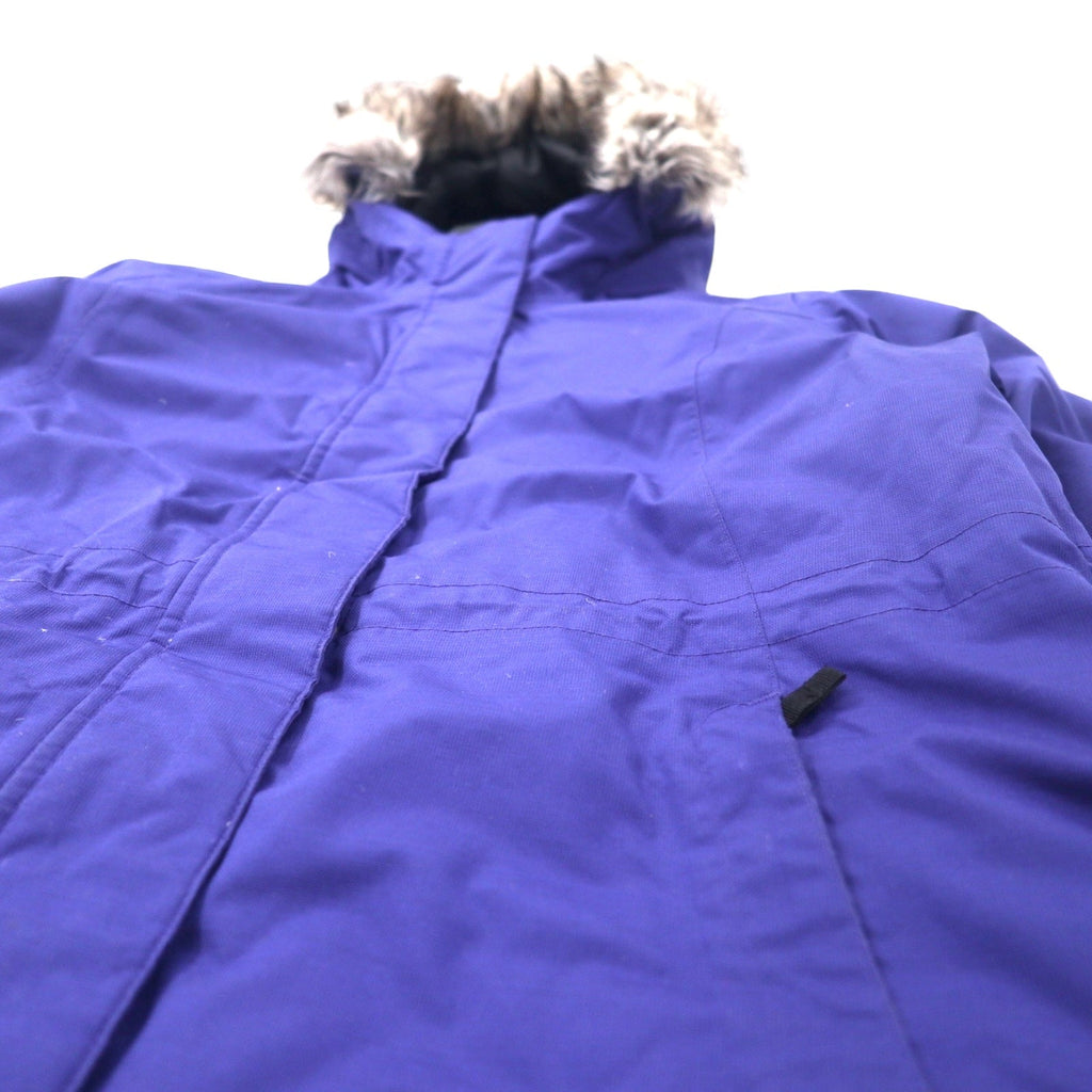 Eddie Bauer WeatherEdge Down Parka Cappotto Piumino L Blu Navy Poliestere Pelliccia Staccabile WEATHER EDGE