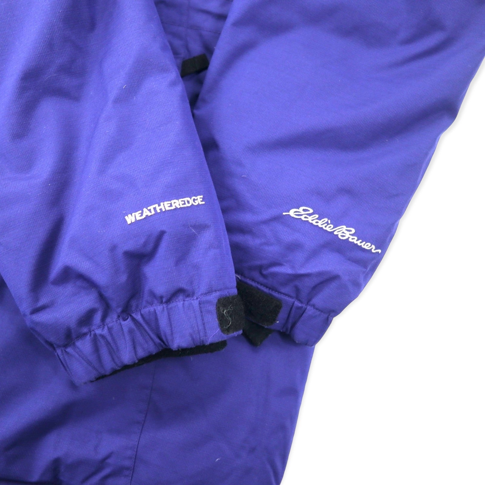Eddie Bauer WeatherEdge Down Parka Cappotto Piumino L Blu Navy Poliestere Pelliccia Staccabile WEATHER EDGE