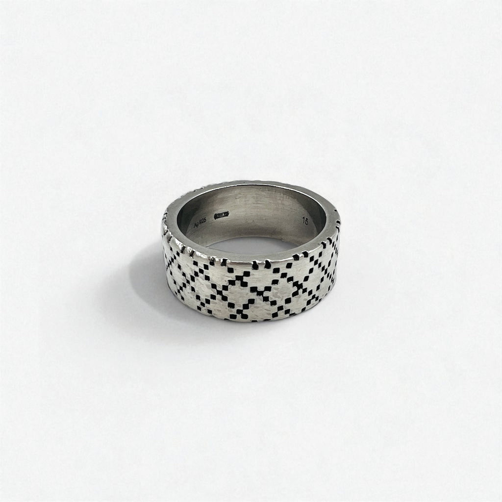 GUCCI Anello Sherry Line Diamantissima, misura 14, Argento Ag925, Made in Italy