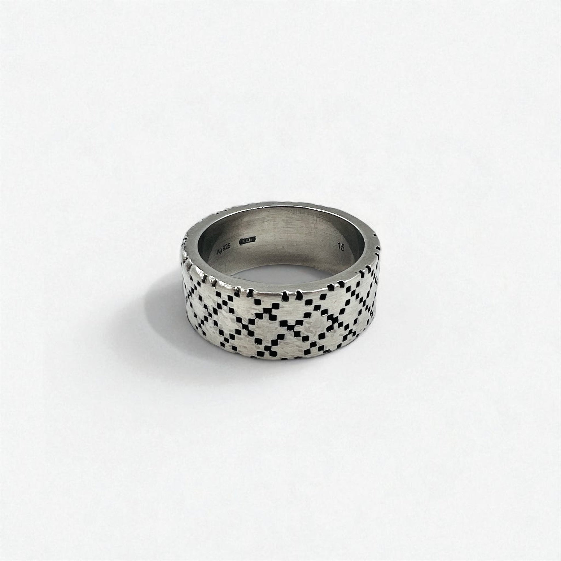 GUCCI Anello Sherry Line Diamantissima, misura 14, Argento Ag925, Made in Italy