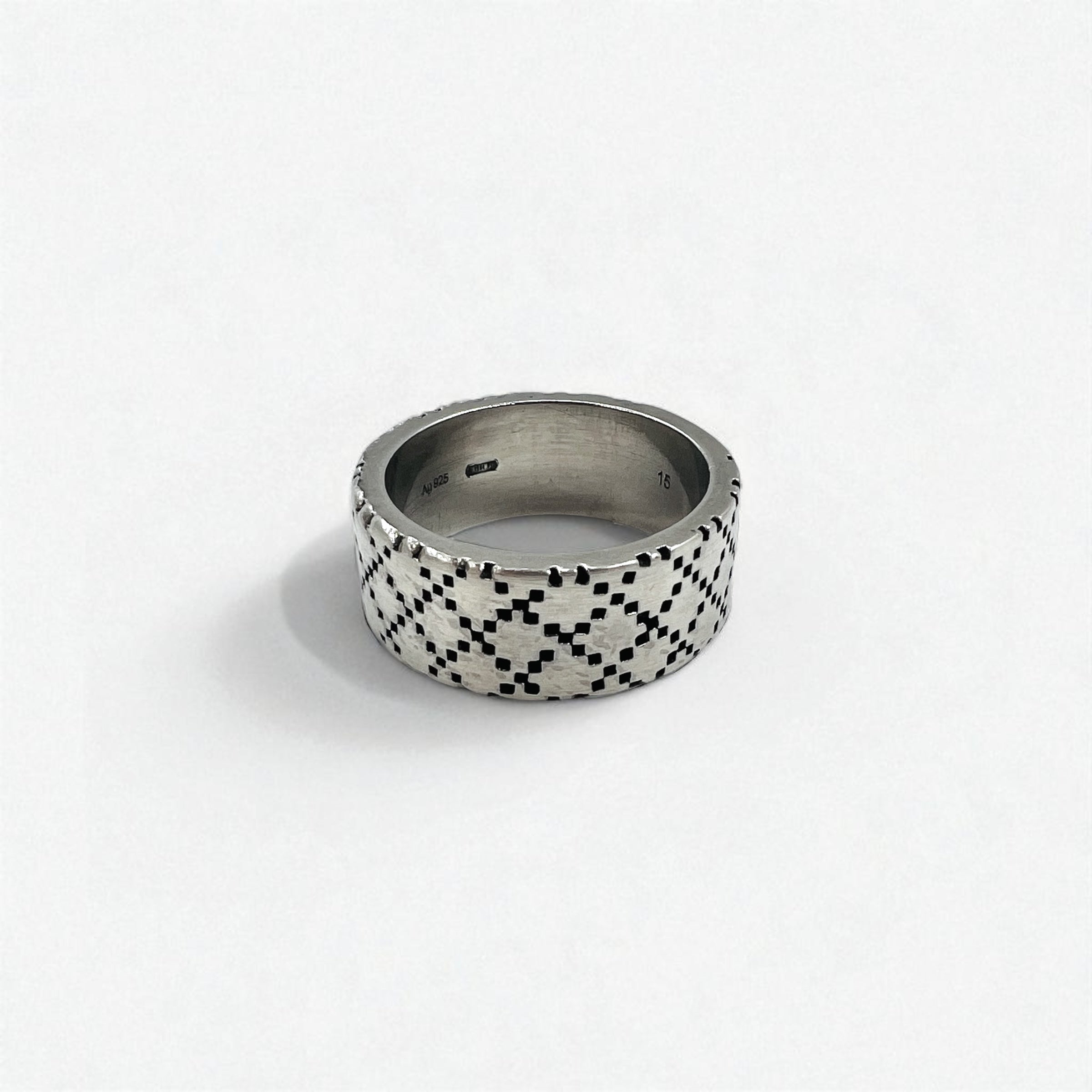 GUCCI Anello Sherry Line Diamantissima, misura 14, Argento Ag925, Made in Italy