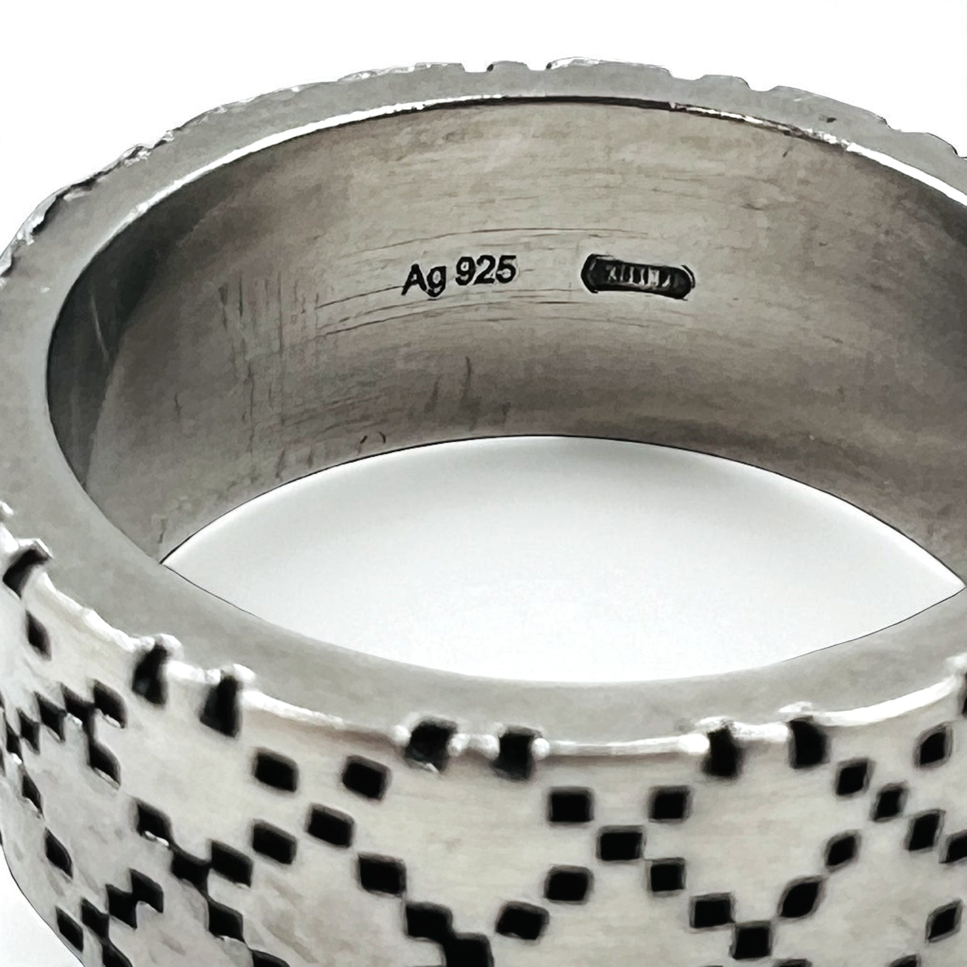 GUCCI Anello Sherry Line Diamantissima, misura 14, Argento Ag925, Made in Italy