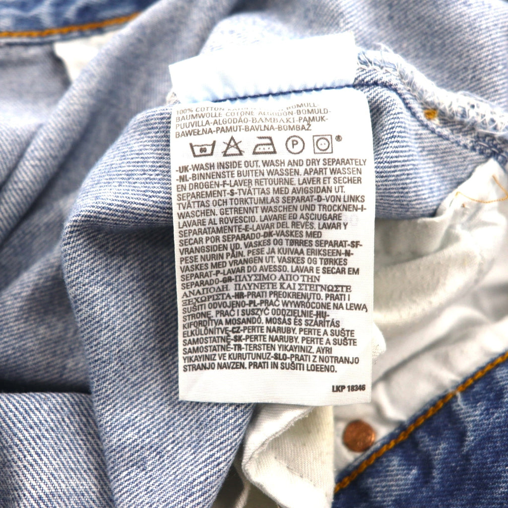 Levi's anni 2000 Euro Levi's 501 jeans taglia L indaco blu, chiusura con bottoni, 00501 0114 made in Polonia
