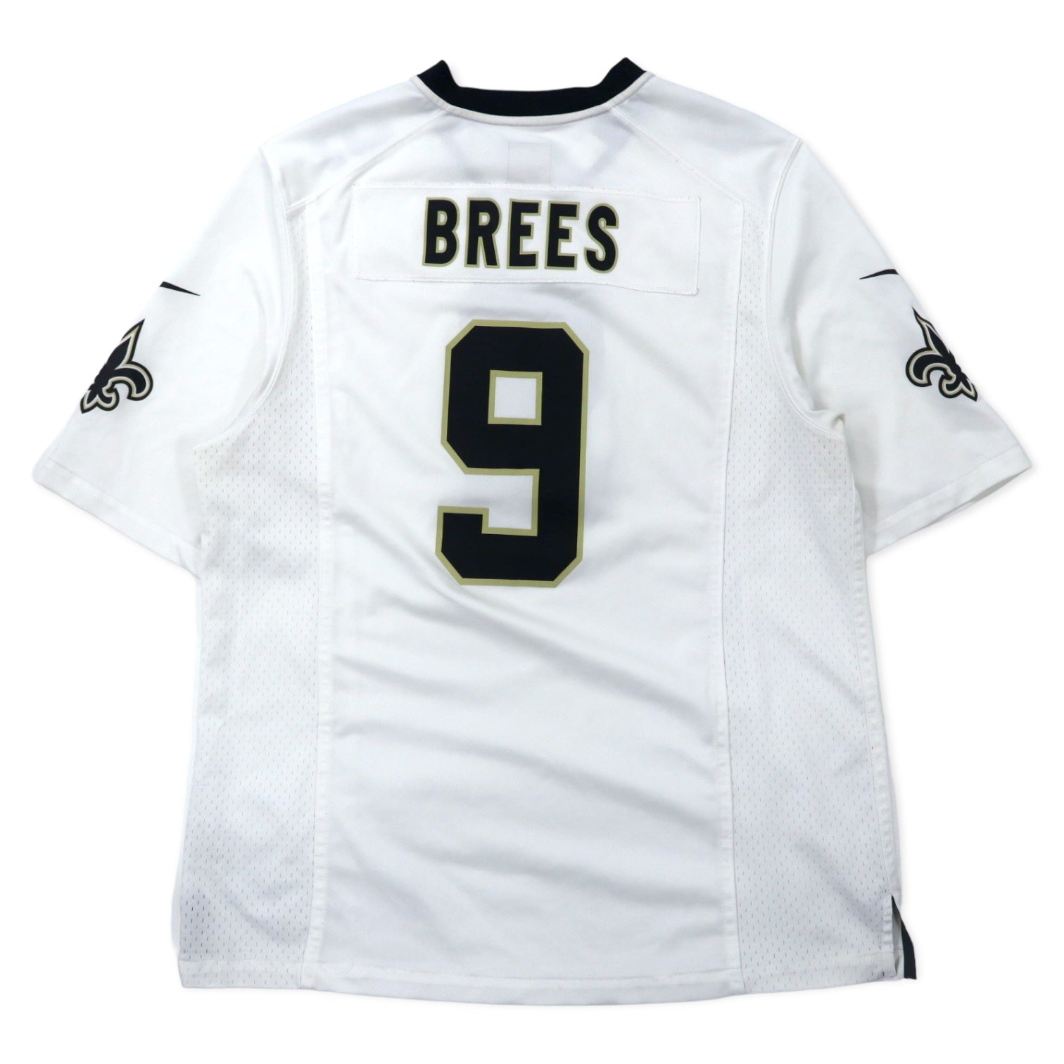 NIKE Maglia da gioco L bianca Poliestere Mesh NFL New Orleans Saints Numerata BREES