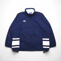 UMBRO anni 2000 Giacca Anorak Mezza Zip XL Blu Marino Logo Monopuntino Tasca a Canguro