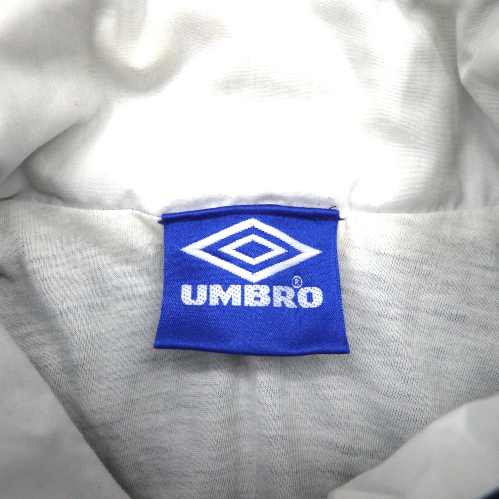 UMBRO 00年代 ハーフジップ アノラックジャケット XL ネイビー ワンポイントロゴ カンガルーポケット