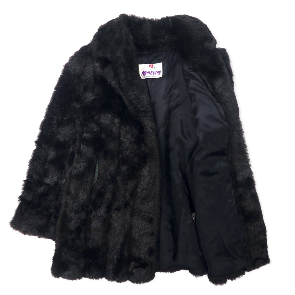 Monterey USA 90s Giacca in pelliccia sintetica Cappotto in pelliccia sintetica 10 Nero Acrilico
