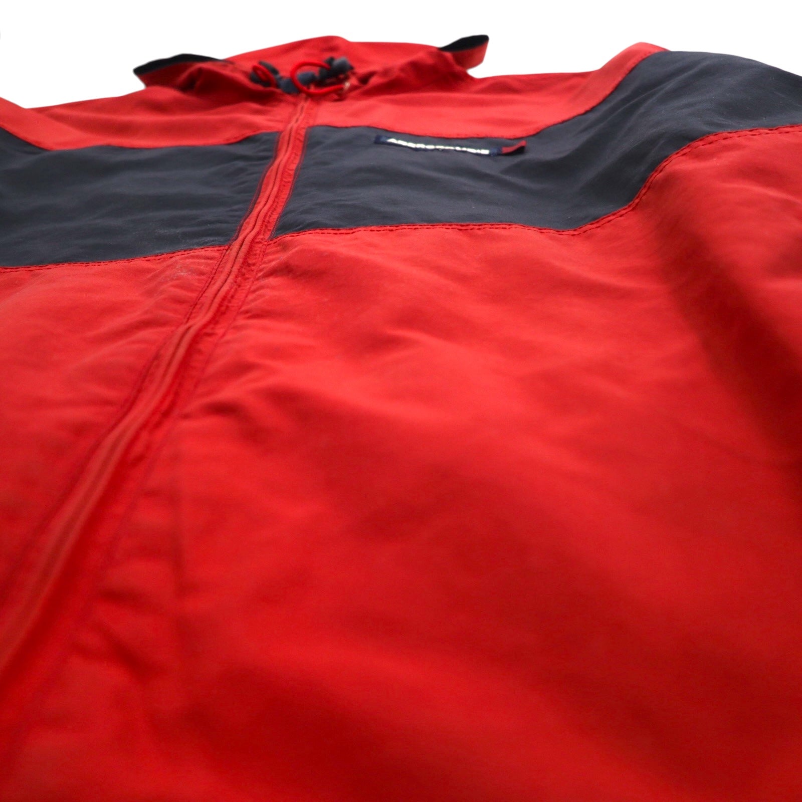ABERCROMBIE AND FITCH 90年代 マウンテンパーカー XL レッド ネイビー ダブルジップ ドローコード