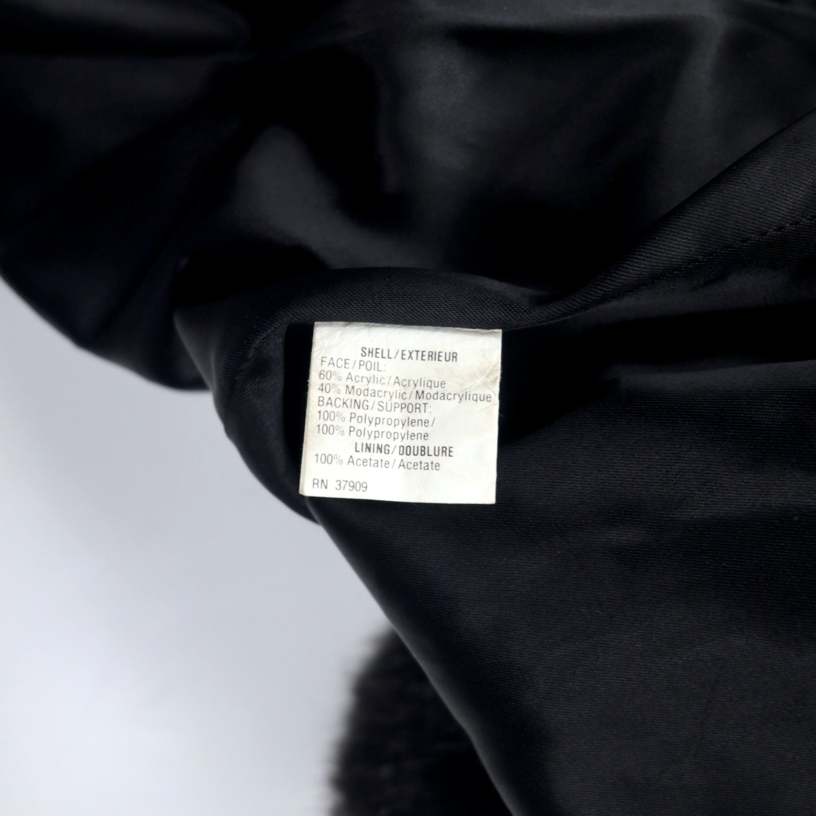 Monterey USA 90s Giacca in pelliccia sintetica Cappotto in pelliccia sintetica 10 Nero Acrilico