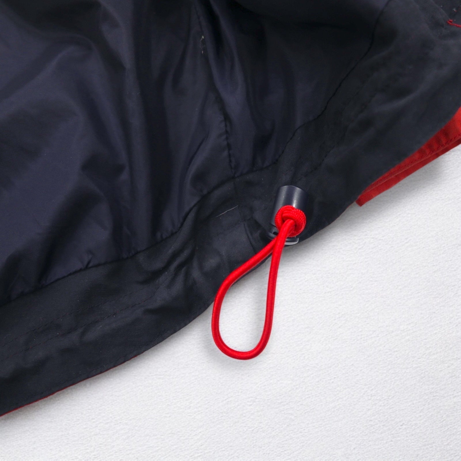 ABERCROMBIE AND FITCH 90年代 マウンテンパーカー XL レッド ネイビー ダブルジップ ドローコード