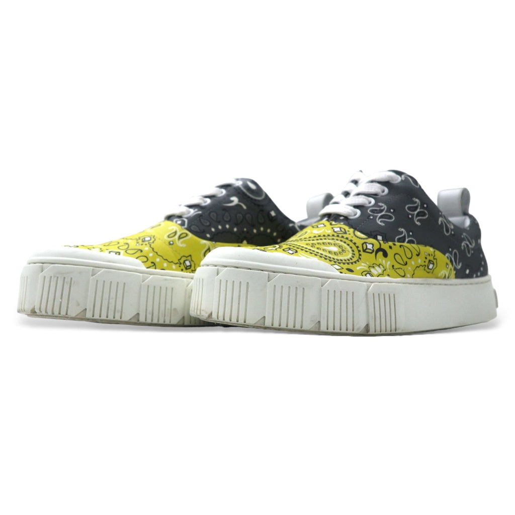 PIERRE HARDY Sneaker Ollie 23 cm Giallo Grigio Fantasia bandana Pelle GREY-YELLOW BANDANA Fabbricato in Portogallo