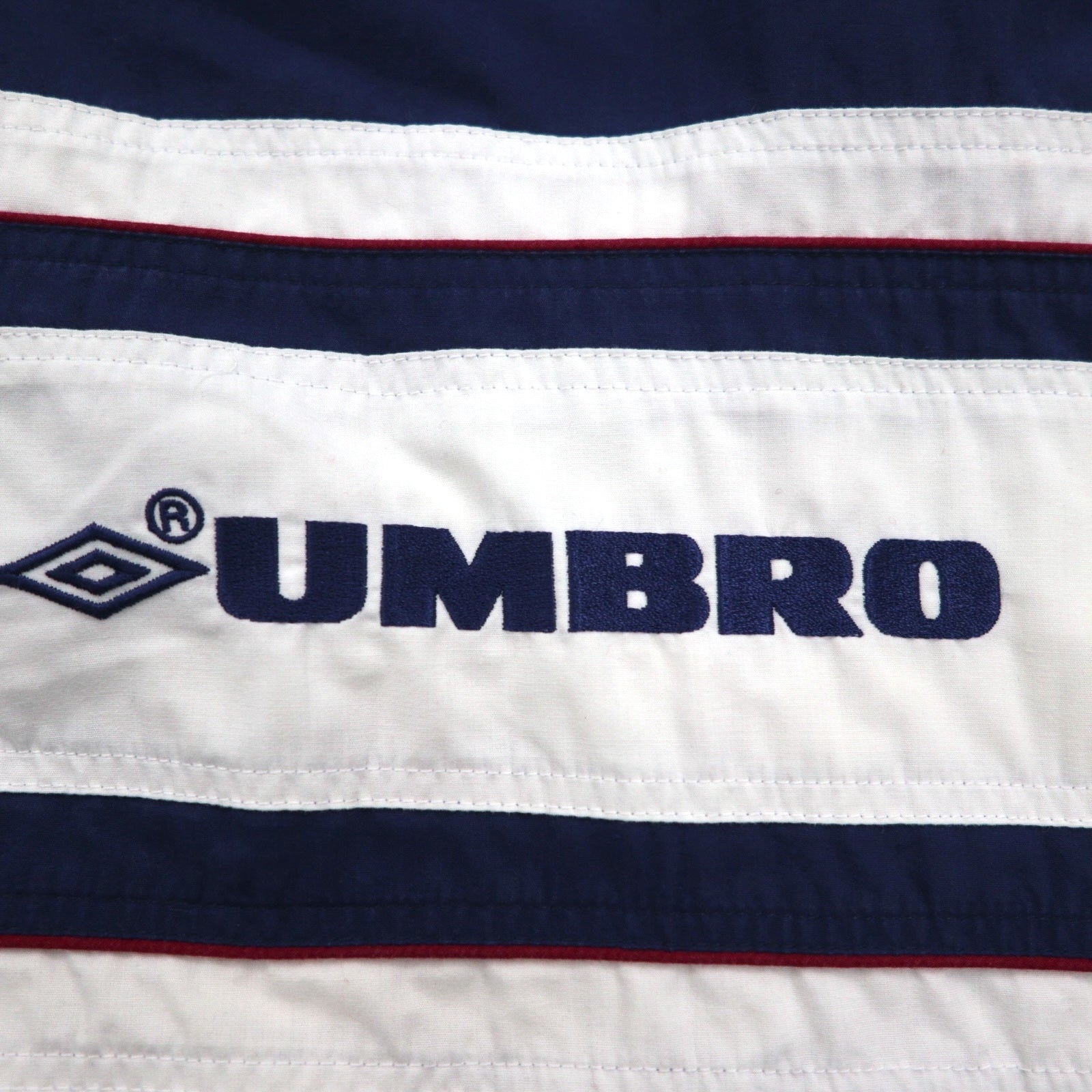 UMBRO anni 2000 Giacca Anorak Mezza Zip XL Blu Marino Logo Monopuntino Tasca a Canguro
